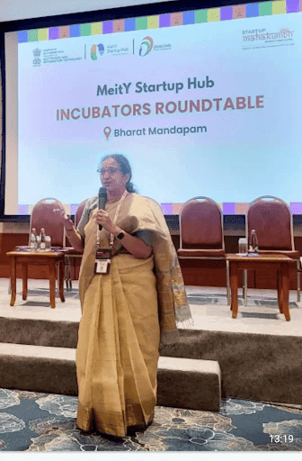 Smt K. Rama Devi, President CED, addressing an audience