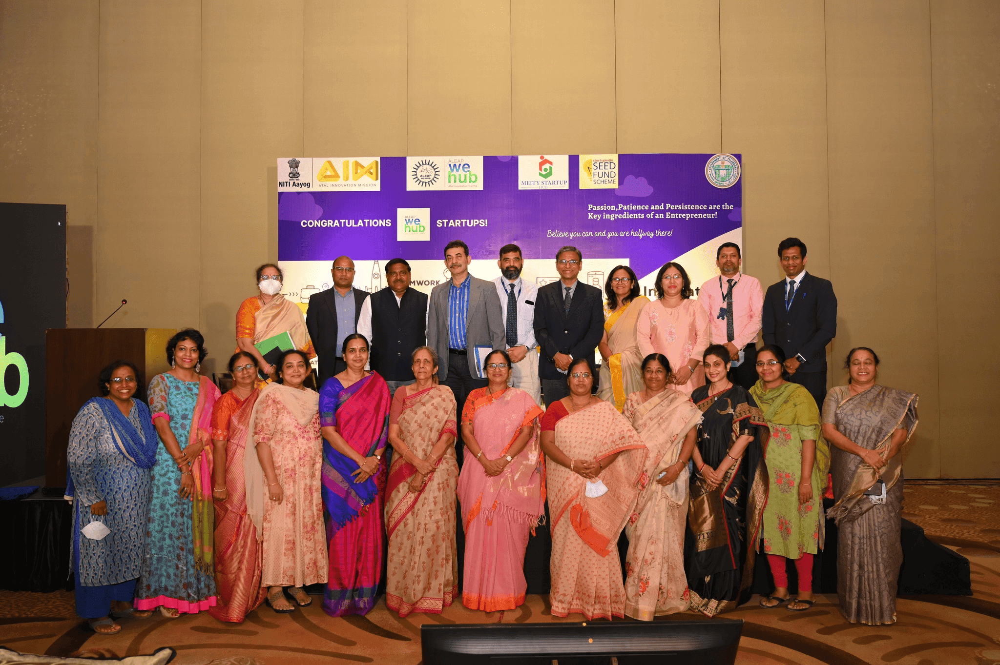 Students presenting startup ideas